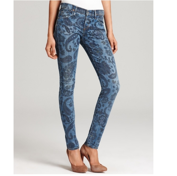 Citizens Of Humanity Denim - Citizens of Humanity Avedon Skinny Jeans Paisley Bohemian Boho Casual Festival